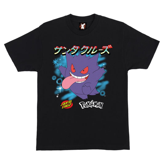 Pokemon Gengar Santa Cruz T Shirt Black