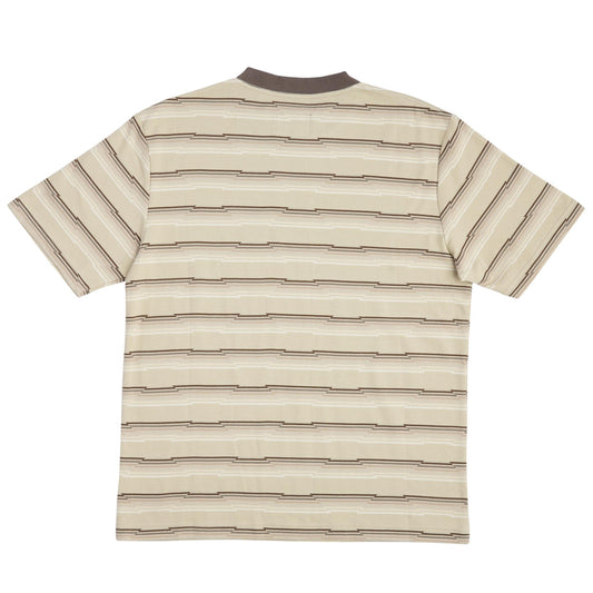 Wired S/S Ringer T-Shirt Sand Stripe Independent Mens