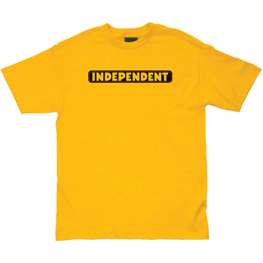 Bar Logo S/S Midweight Youth T-Shirt Gold w/Grey Independent